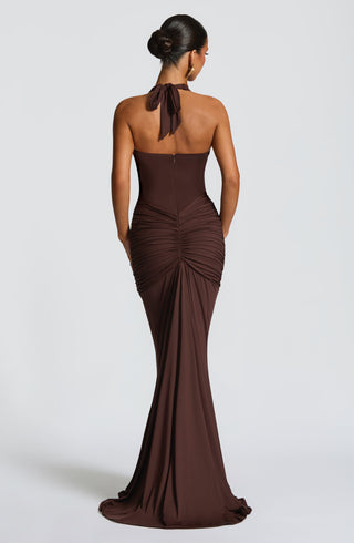 Rosetta Maxi Dress - Plum Brown - glavon