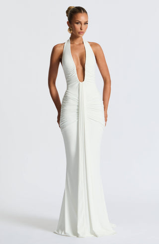 Rosetta Maxi Dress - White - glavon