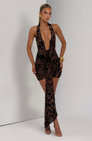 Rosetta Mini Dress - Leopard Print - glavon