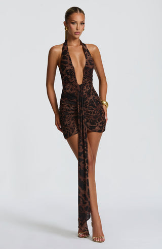Rosetta Mini Dress - Leopard Print - glavon