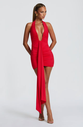 Rosetta Mini Dress - Red - glavon