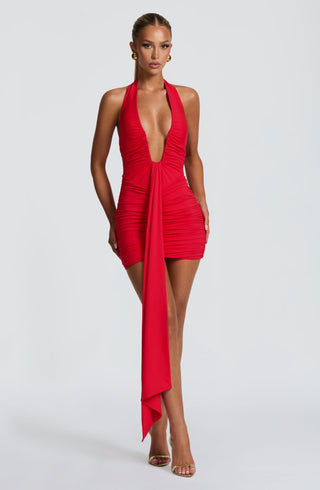 Rosetta Mini Dress - Red - glavon
