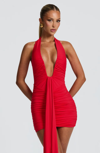 Rosetta Mini Dress - Red - glavon