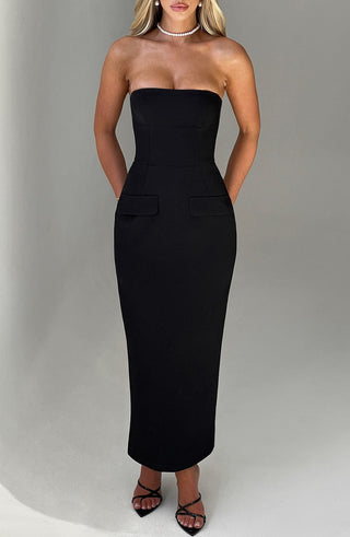 Roxanne Midaxi Dress - Black - glavon