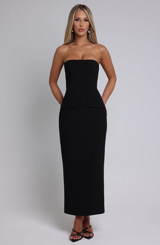 Roxanne Midaxi Dress - Black - glavon