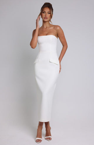 Roxanne Midaxi Dress - Ivory - glavon