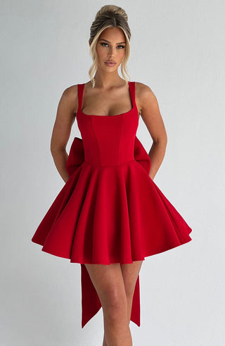 Rue Mini Dress - Red - glavon