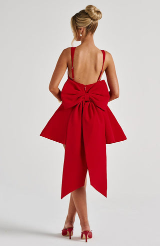 Rue Mini Dress - Red - glavon
