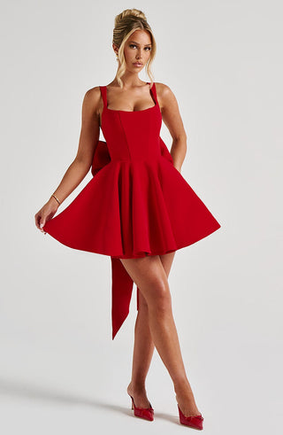 Rue Mini Dress - Red - glavon