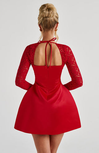 Sadie Mini Dress - Red - glavon