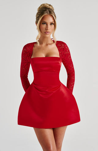 Sadie Mini Dress - Red - glavon