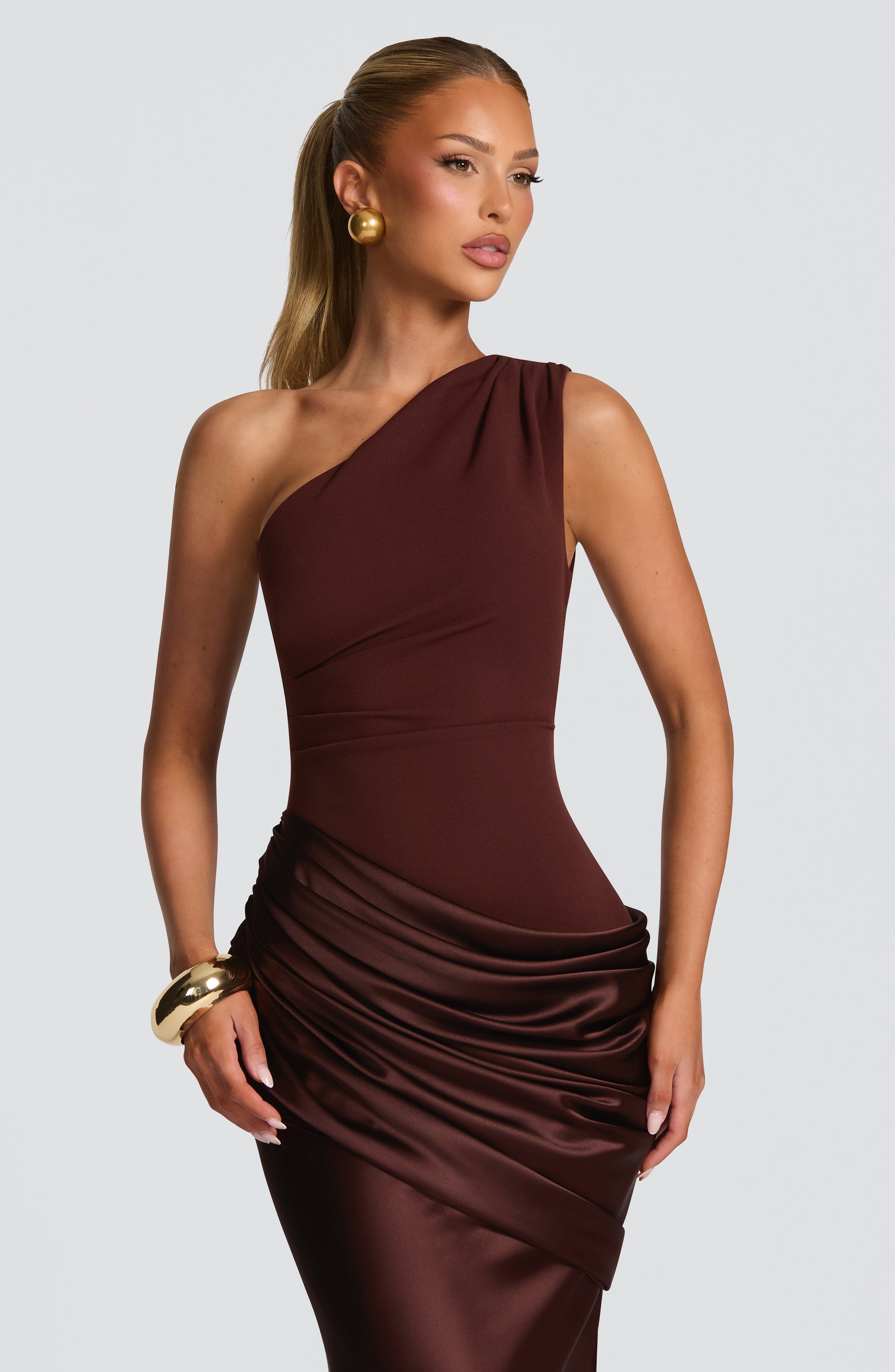 Sadona Maxi Dress - Plum Brown - Napalia