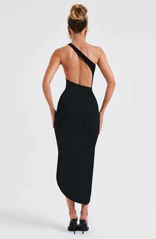 Saffira Midi Dress - Black - glavon