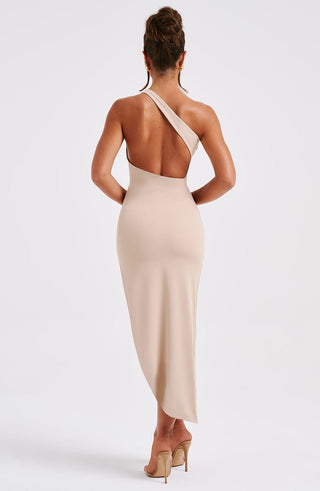 Saffira Midi Dress - Nude - glavon