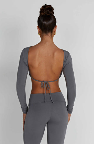 Sahra Top - Charcoal - glavon