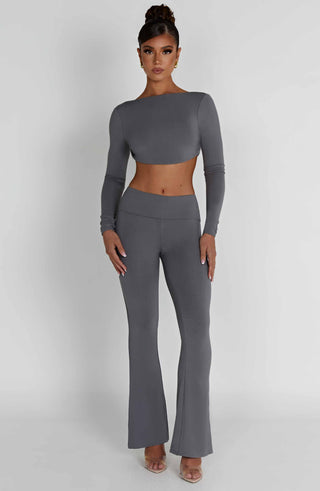Sahra Top - Charcoal - glavon
