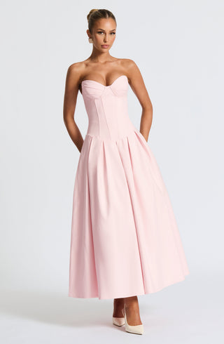 Salma Midi Dress - Blush - glavon