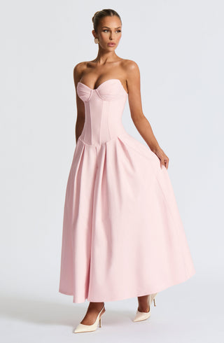 Salma Midi Dress - Blush - glavon