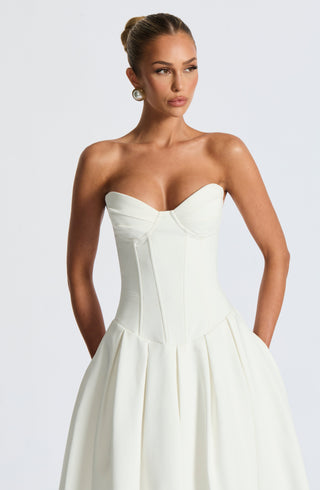 Salma Midi Dress - Ivory - glavon