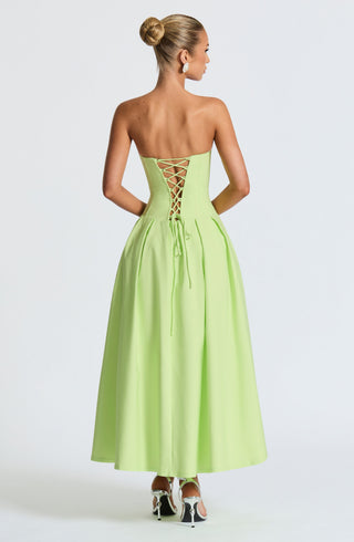Salma Midi Dress - Lime - glavon
