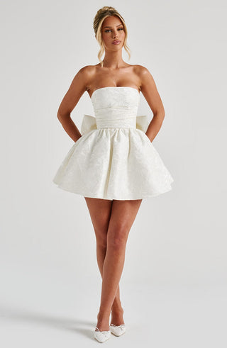 Salome Mini Dress - Ivory - glavon