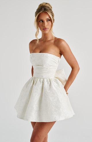 Salome Mini Dress - Ivory - glavon
