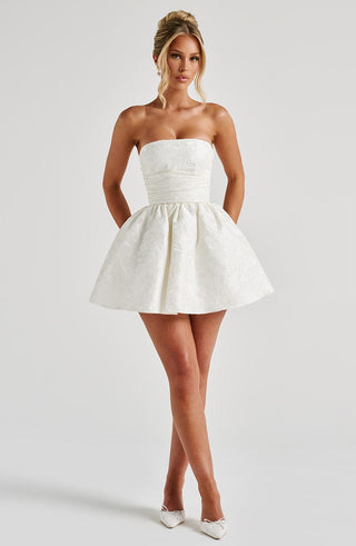 Salome Mini Dress - Ivory - glavon