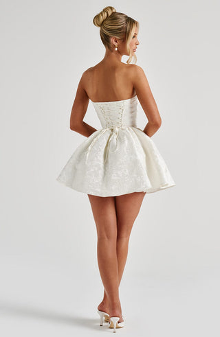 Salome Mini Dress - Ivory - glavon