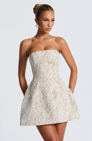 Salone Mini Dress - Ivory - glavon