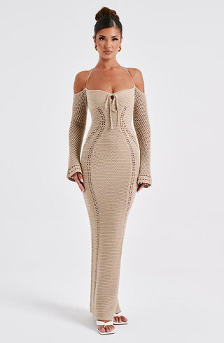 Samariah Maxi Dress - Beige - glavon
