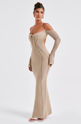 Samariah Maxi Dress - Beige - glavon