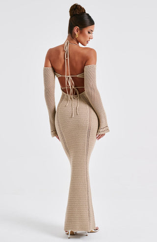 Samariah Maxi Dress - Beige - glavon