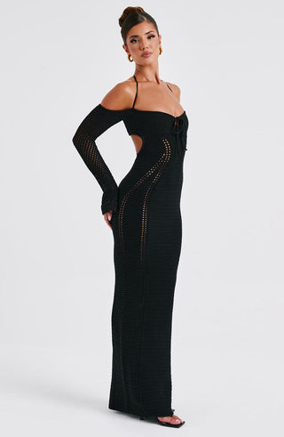 Samariah Maxi Dress - Black - glavon
