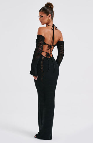 Samariah Maxi Dress - Black - glavon