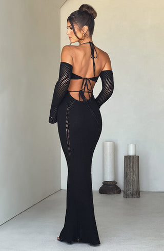 Samariah Maxi Dress - Black - glavon