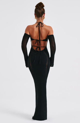 Samariah Maxi Dress - Black - glavon