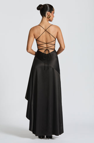 Samira Maxi Dress - Black - glavon