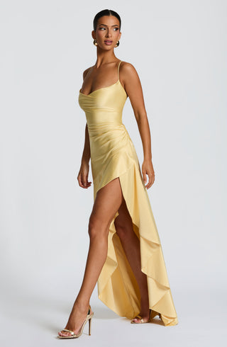 Samira Maxi Dress - Lemon - glavon