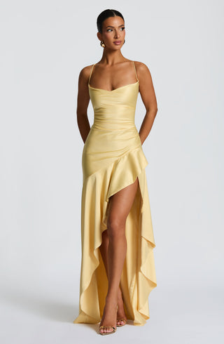 Samira Maxi Dress - Lemon - glavon