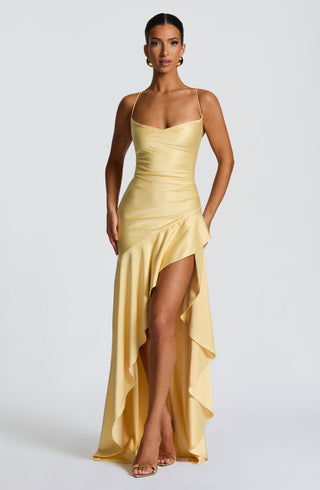 Samira Maxi Dress - Lemon - glavon