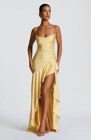 Samira Maxi Dress - Lemon - glavon