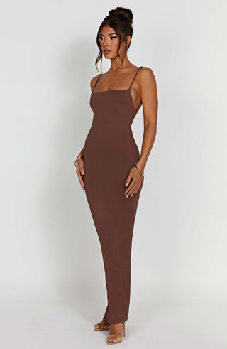 Sanya Maxi Dress - Chocolate - glavon
