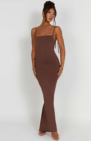 Sanya Maxi Dress - Chocolate - glavon