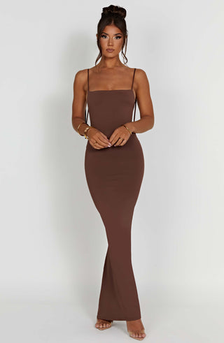Sanya Maxi Dress - Chocolate - glavon