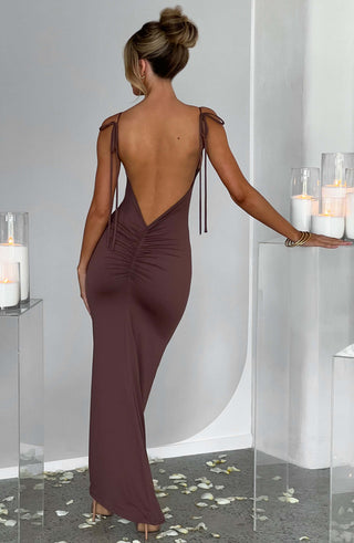 Sanya Maxi Dress - Chocolate - glavon