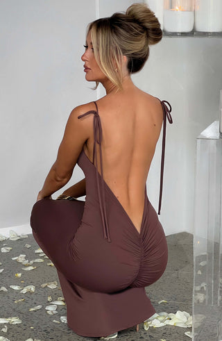Sanya Maxi Dress - Chocolate - glavon