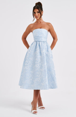 Saoirse Midi Dress - Blue - glavon