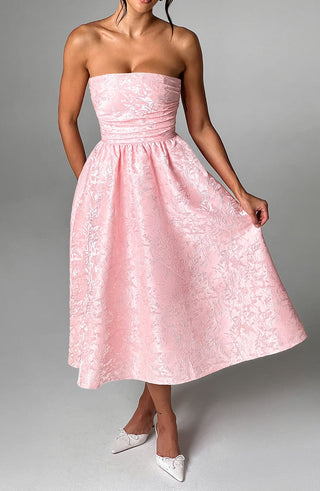 Saoirse Midi Dress - Blush - glavon