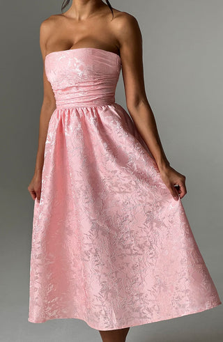 Saoirse Midi Dress - Blush - glavon