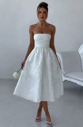 Saoirse Midi Dress - Ivory - glavon